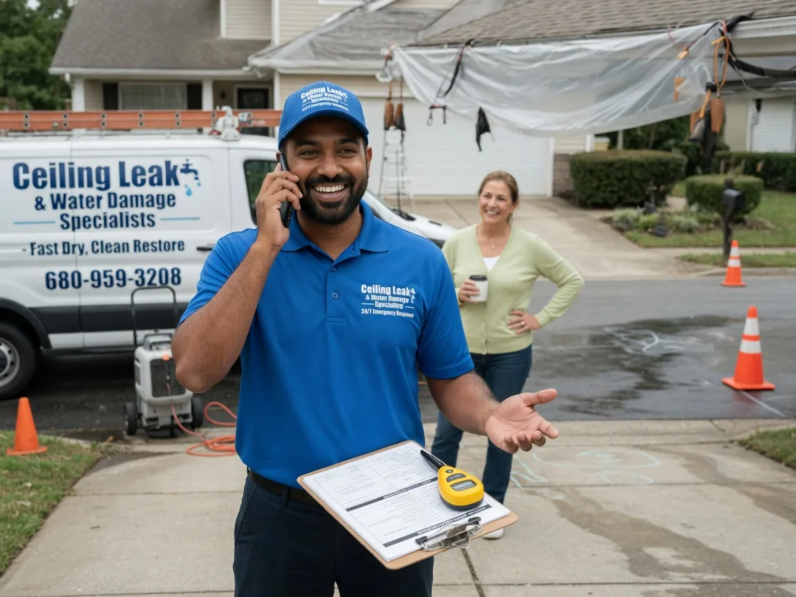 Ceiling Leak Cleanup Liberty Center, IN FAQs